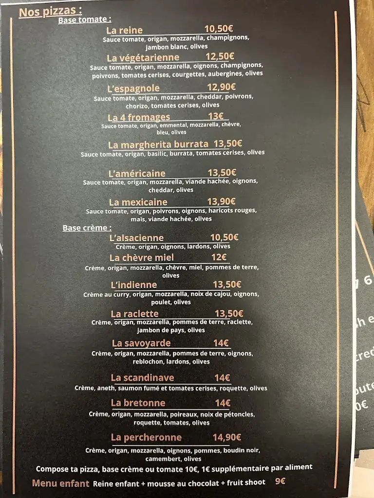 Menu_Restaurant Pizzeria de La Forge_Thiron-Gardais_image_1