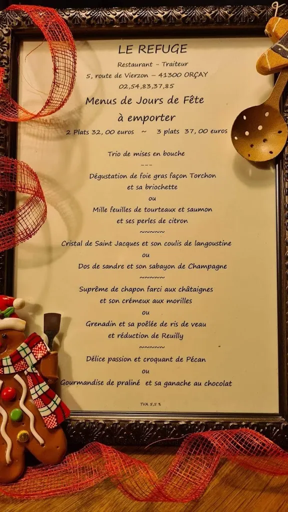 Menu_Restaurant Le Refuge_Orçay_imagen_2