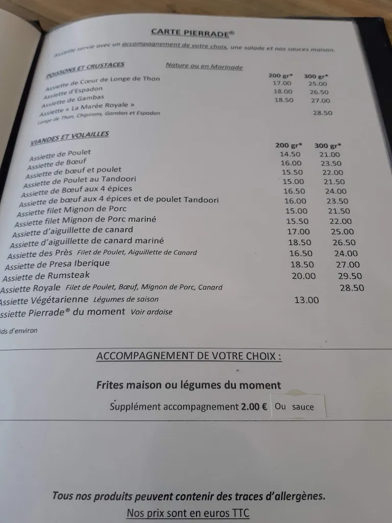 Menu_La Pierrade d'Or_Sainte-Geneviève-des-Bois_immagine_4