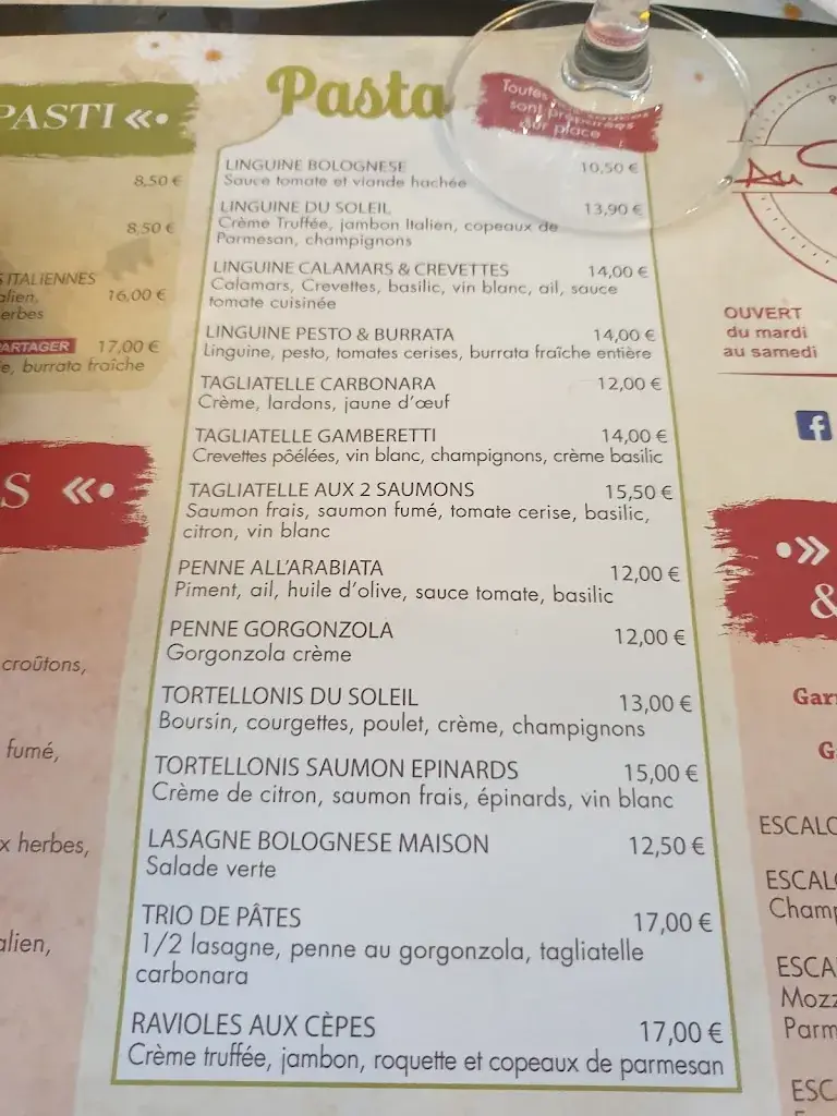 Menu_Au Soleil Italien Sainte-Geneviève-des-Bois_Sainte-Geneviève-des-Bois_immagine_4