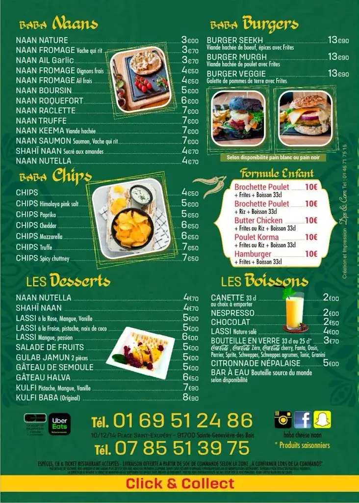 Menu_BABA CHEESE NAAN_Sainte-Geneviève-des-Bois_imagen_2