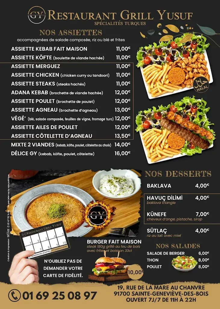Menu_RESTAURANT GRILL YUSUF_Sainte-Geneviève-des-Bois_image_1