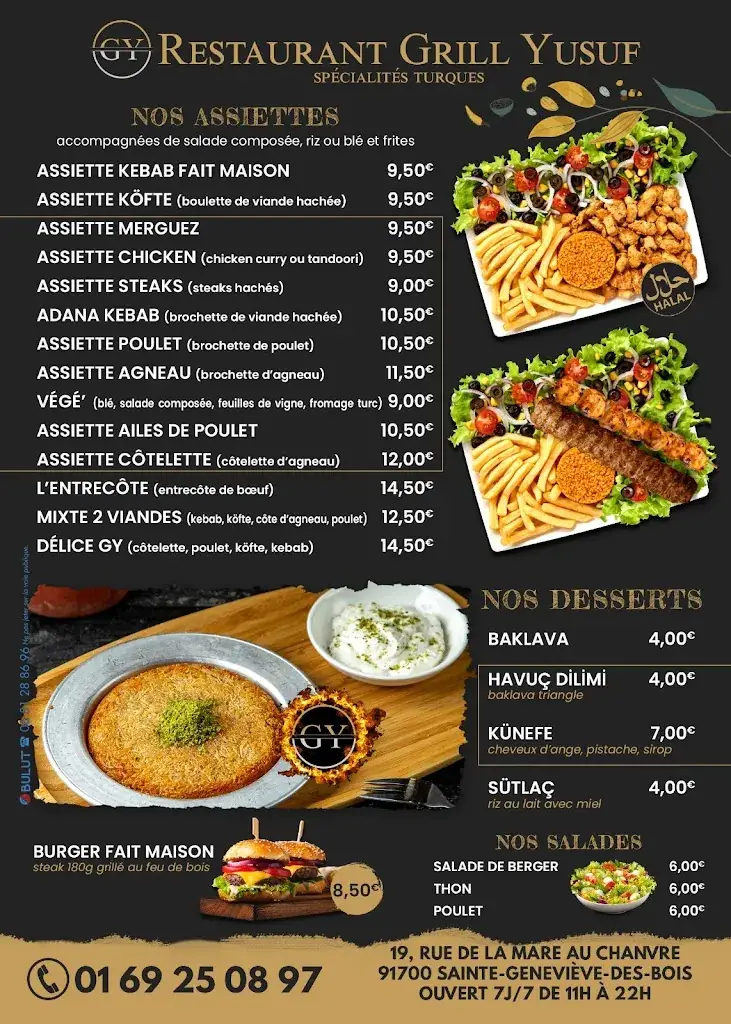 Menu_RESTAURANT GRILL YUSUF_Sainte-Geneviève-des-Bois_image_2
