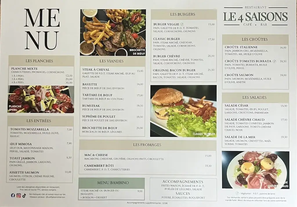 Menu_Restaurant Le 4 Saisons_Vierzon_image_1