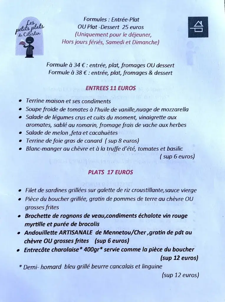 Menü_Les Petits Plats de Célestin_Vierzon_Bild_2