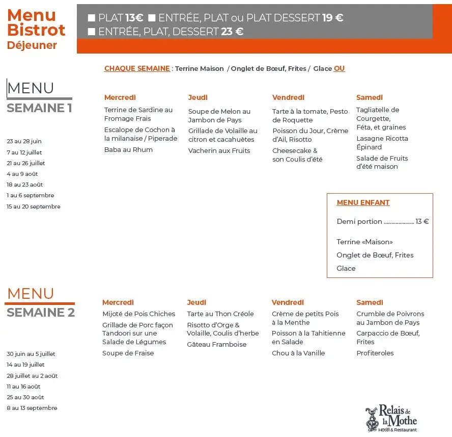 Menu_Restaurant RELAIS de la MOTHE_Yzeures-sur-Creuse_image_2