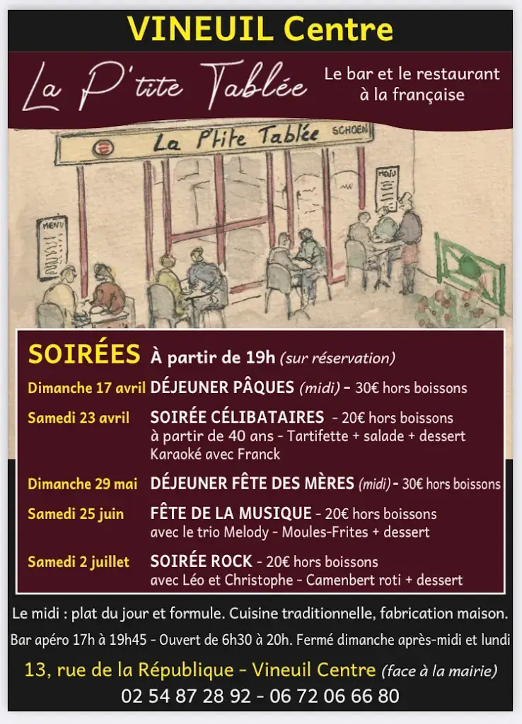 Menu_La P’tite Tablée_Vineuil_image_1