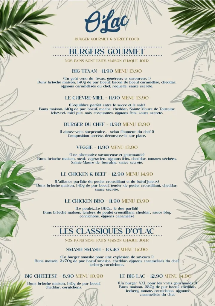 Menu_O’Lac Burger Blois_Blois_image_2