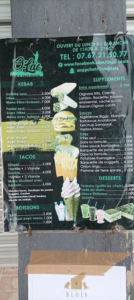 Menu_O’Lac Burger Blois_Blois_image_4