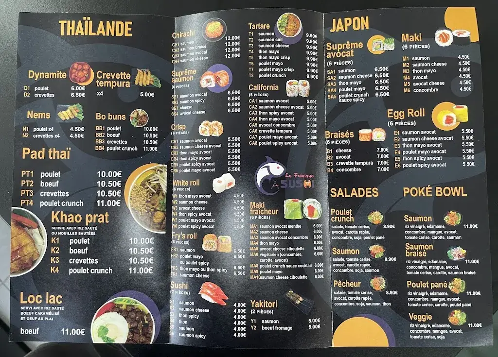 Menu_La Fabrique à Sushi_Vernouillet_imagen_2