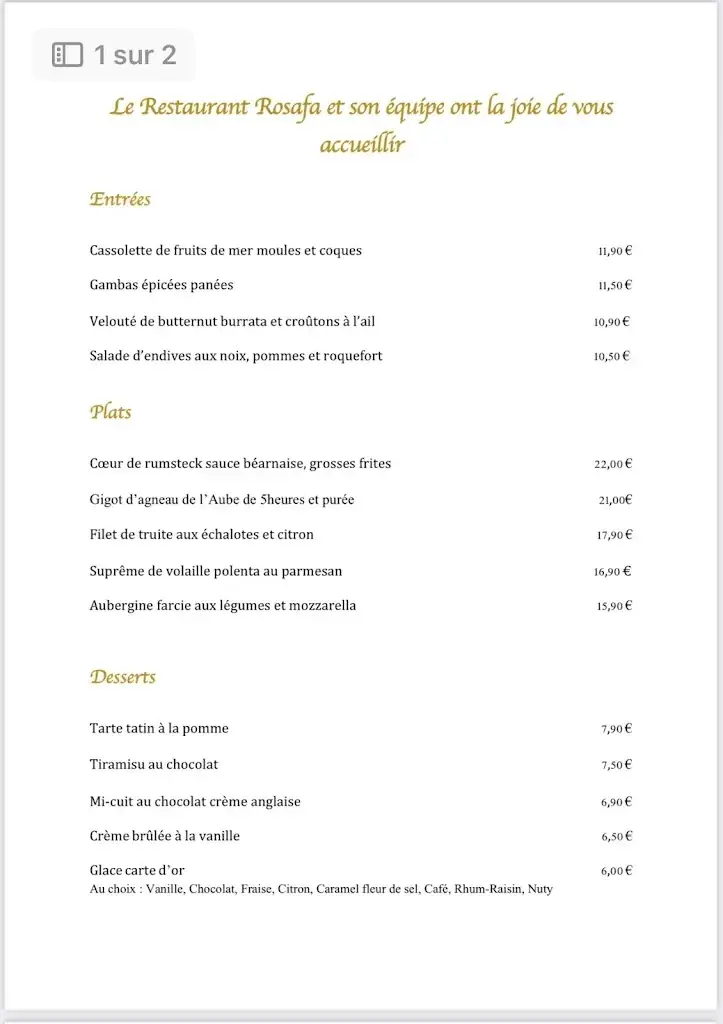 Menu_Restaurant Rosafa Troyes_Troyes_image_1