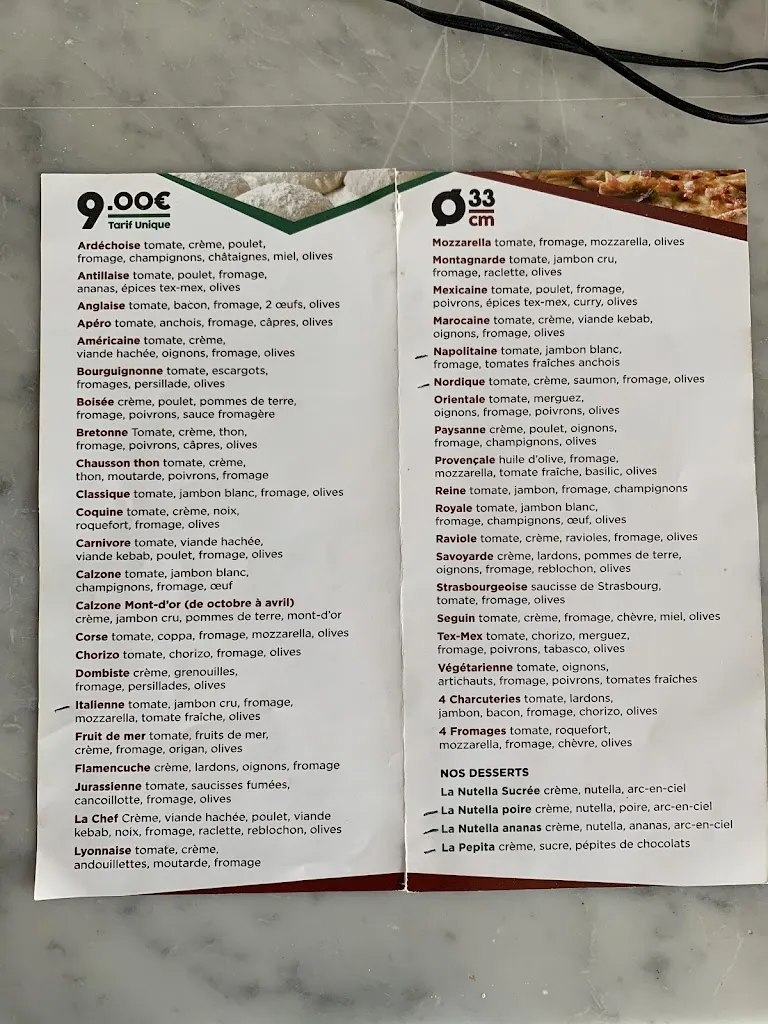 Menu_LA Pizza de chalamont_Chalamont_image_2