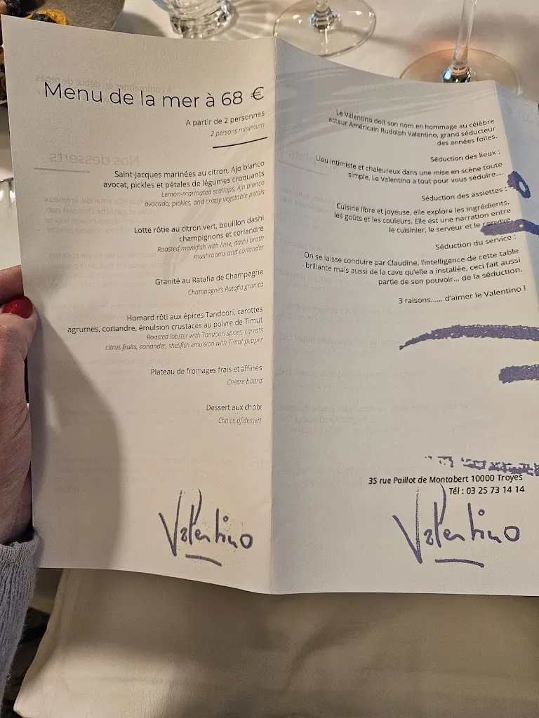 Menü_Le Valentino_Troyes_Bild_1