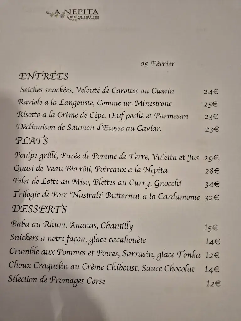 Menu_A NEPITA_Ajaccio_image_1