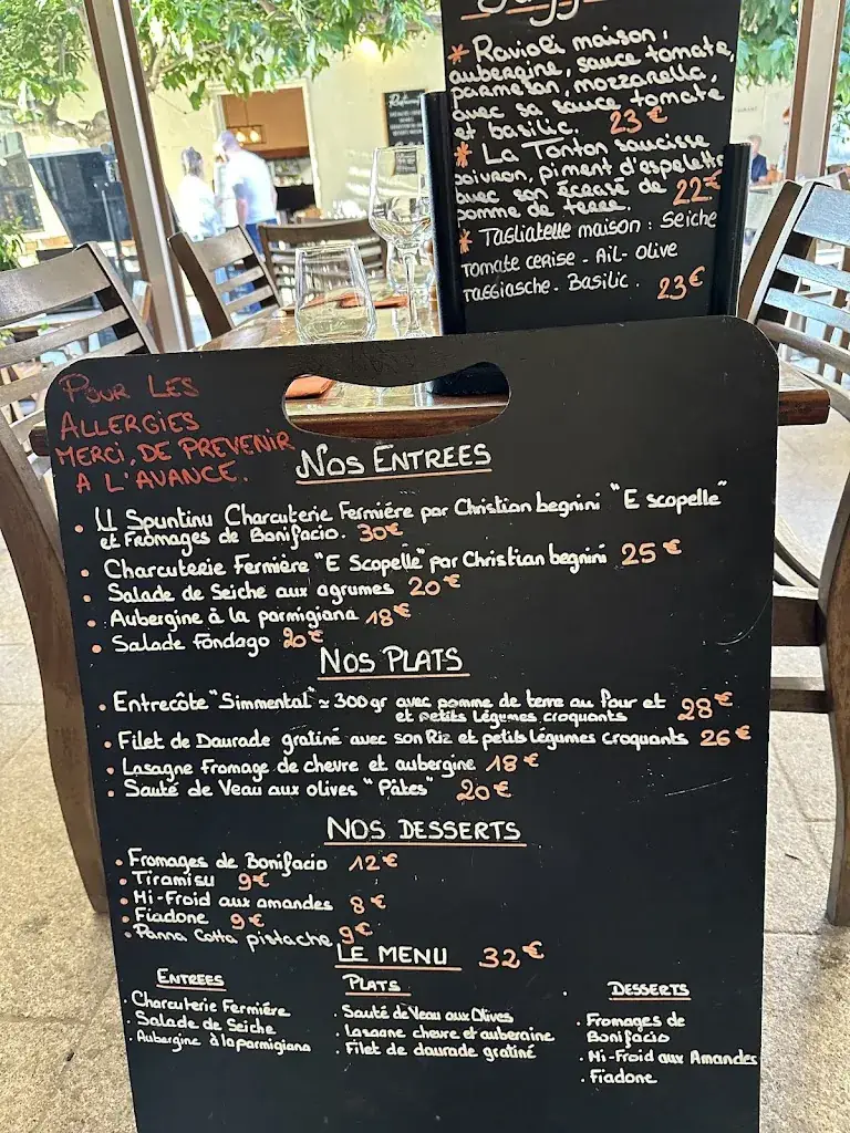 Menu_Restaurant Le Fondago_Bonifacio_image_1