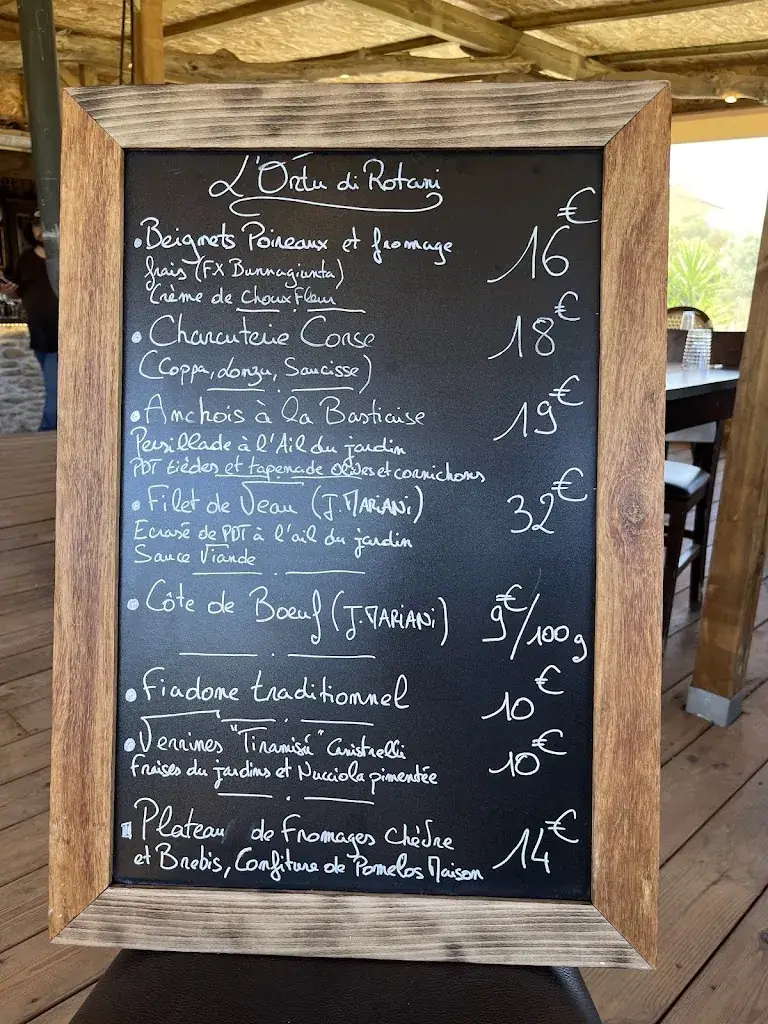 Menu_Ferme Auberge L'Ortu Di Rotani_Aléria_image_3