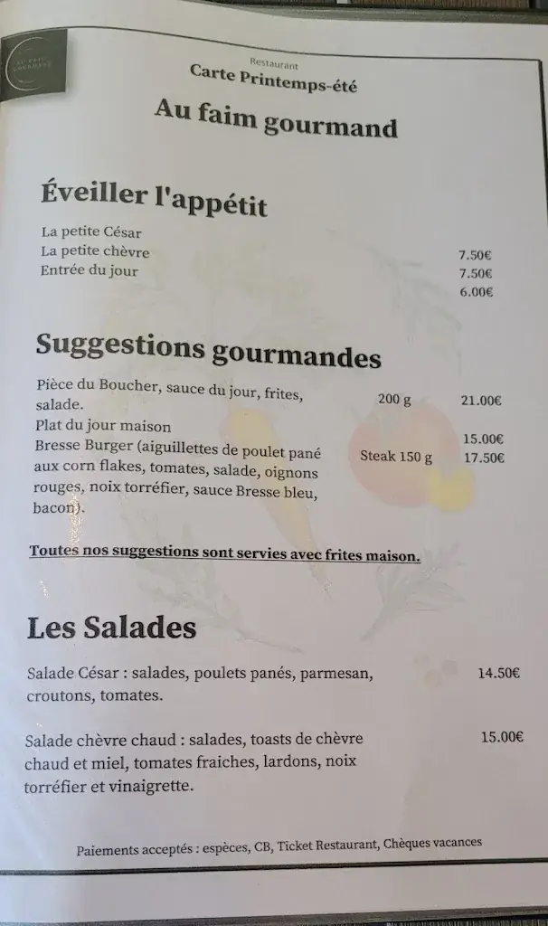Menu_Au Faim Gourmand_Château-Gaillard_image_1