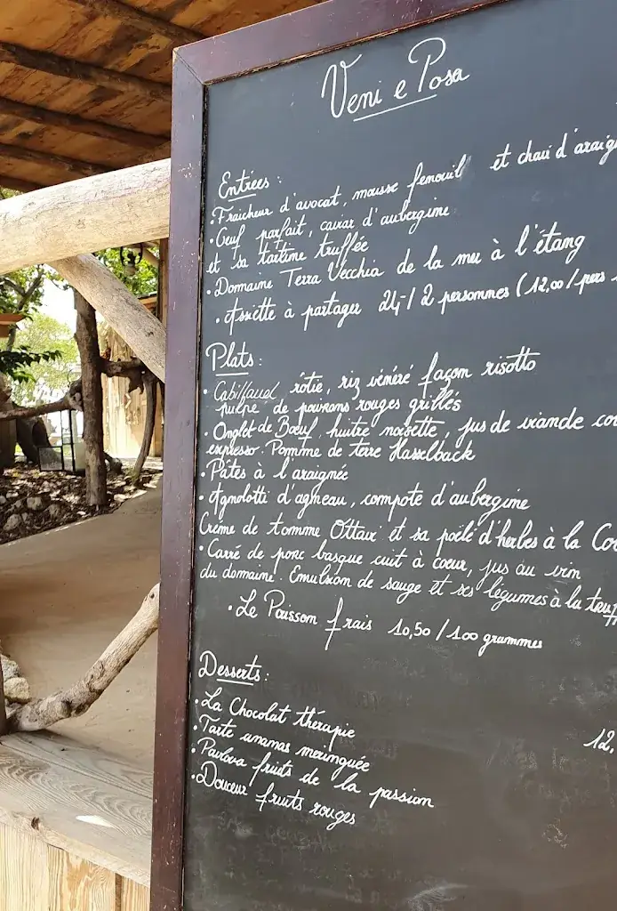 Menu_Restaurant Veni e posa lieu unique en corse Aleria_Aléria_image_2