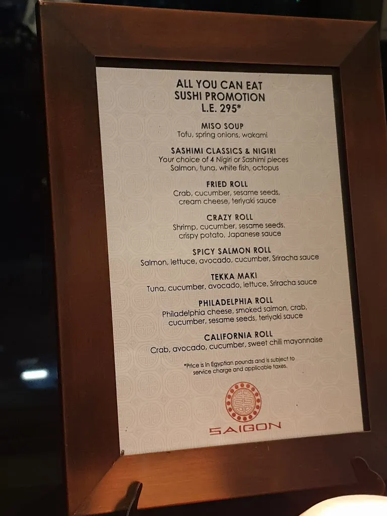 Menu_SAIGON RESTAURANT & LOUNGE_Egypt_image_1