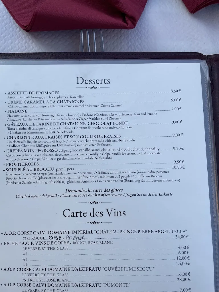 Menu_Restaurant le Calenzana Chez Michel_Calenzana_image_1