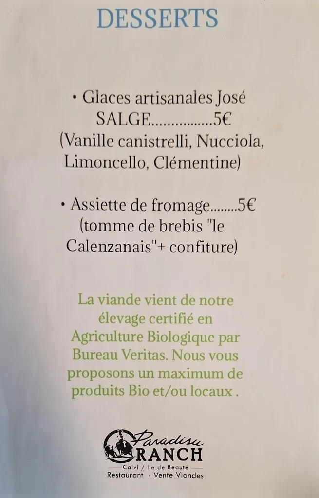 Menü_O' Paradisu Ranch_Calenzana_Bild_2