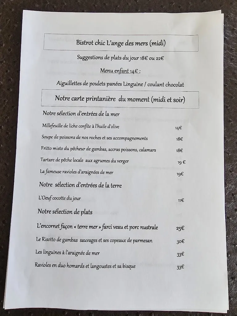 Menu_Restaurant L'ange des mers_Calvi_image_2