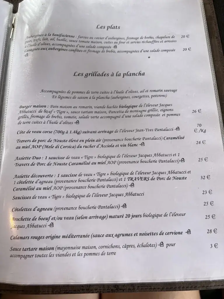 Menu_The Sheepfold of Acciola_Sartène_image_1