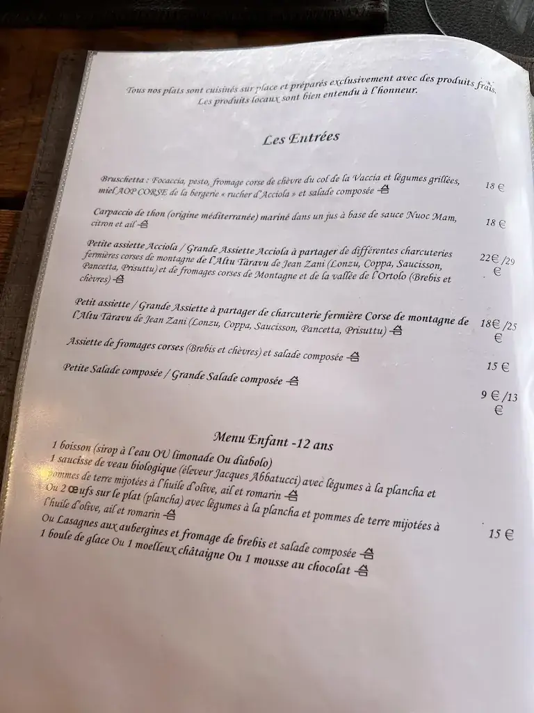 Menu_The Sheepfold of Acciola_Sartène_image_2