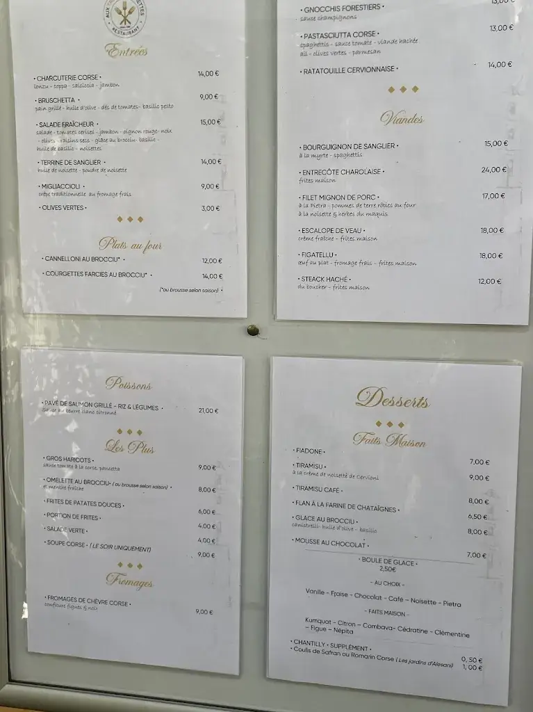 Menu_Restaurant Les Trois Fourchettes_Cervione_image_2