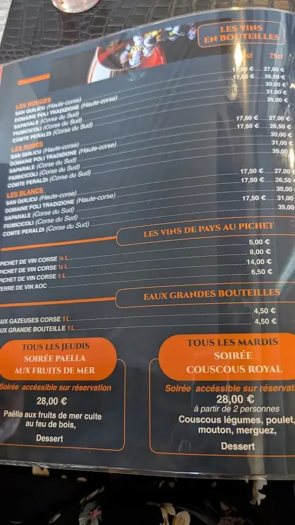 Menu_Le San Carlu_Cervione_image_1