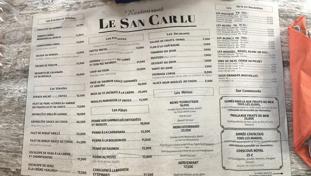 Menu_Le San Carlu_Cervione_image_3