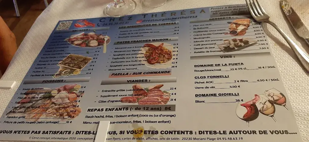 Menu_Restaurant Chez Thérèsa_San-Giuliano_image_3