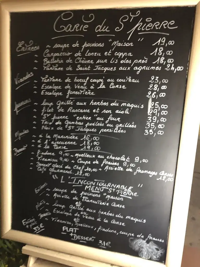 Menu_Restaurant Le Saint Pierre_Ajaccio_image_1