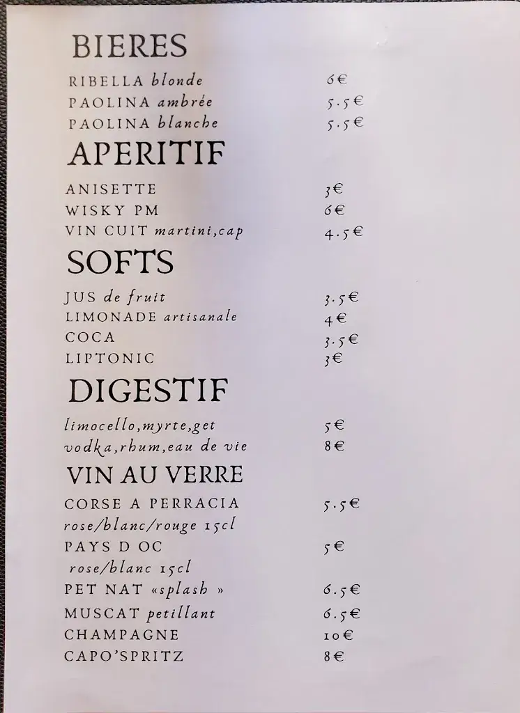 Menu_Restaurant A Merendella Citadina_Ajaccio_immagine_2