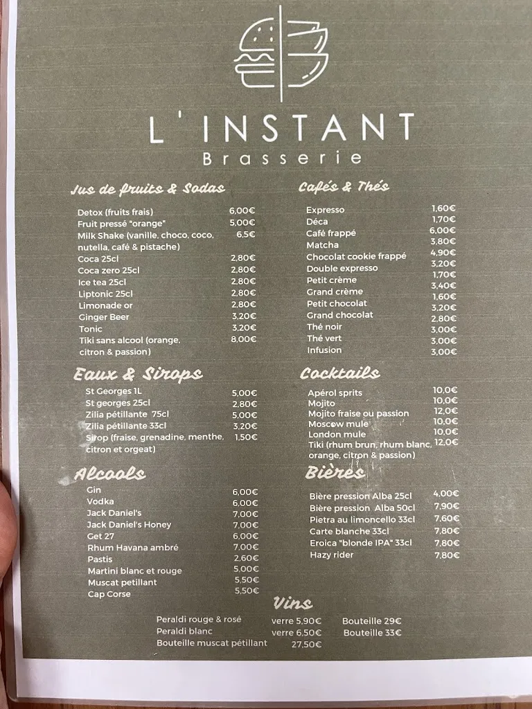 Menu_Brasserie L'instant_Ajaccio_imagen_4