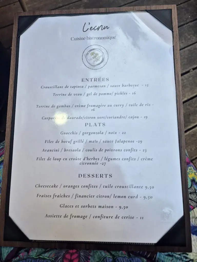 Menü_l'écrin_Ajaccio_Bild_3