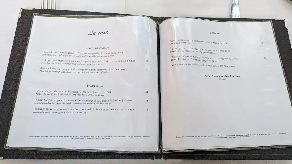 Menü_l'écrin_Ajaccio_Bild_4