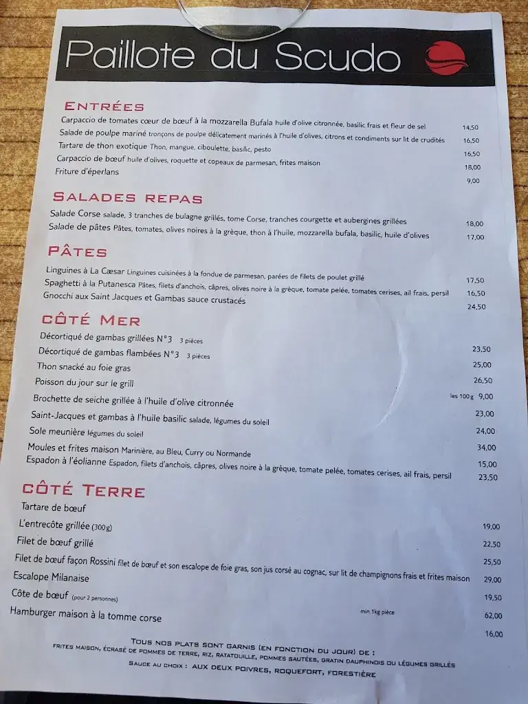 Menü_PAILLOTTE DU SCUDO_Ajaccio_Bild_1