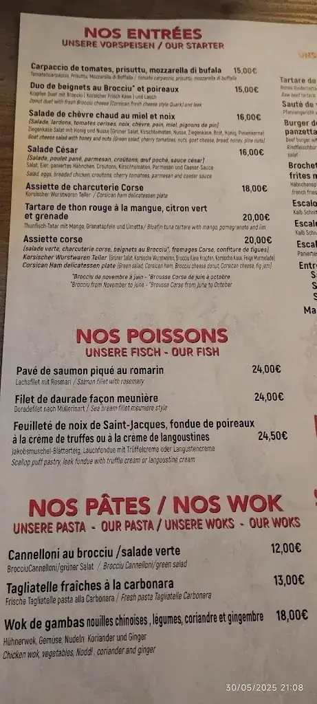 Menü_Restaurant A SUARA_Ghisonaccia_Bild_4