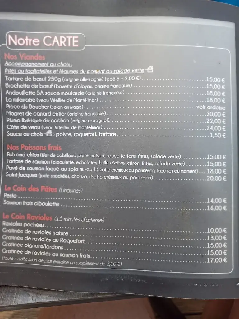 Menu_Le café de la poste chez Nico_Chabeuil_imagen_4