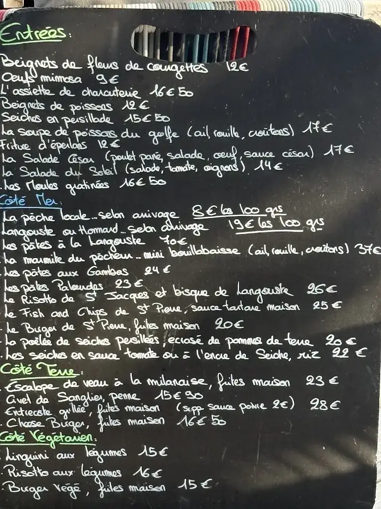 Menü_Auberge du pêcheur / Agula Marina_Cargèse_Bild_2