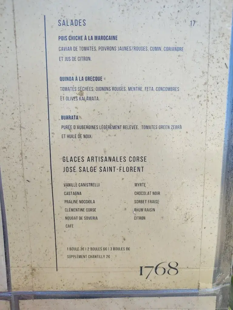 Menu_Paillote 1768_Cargèse_image_1