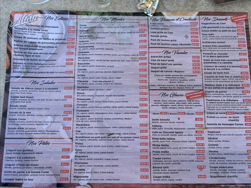 Menu_Restaurant Chez Alain_Albitreccia_image_3