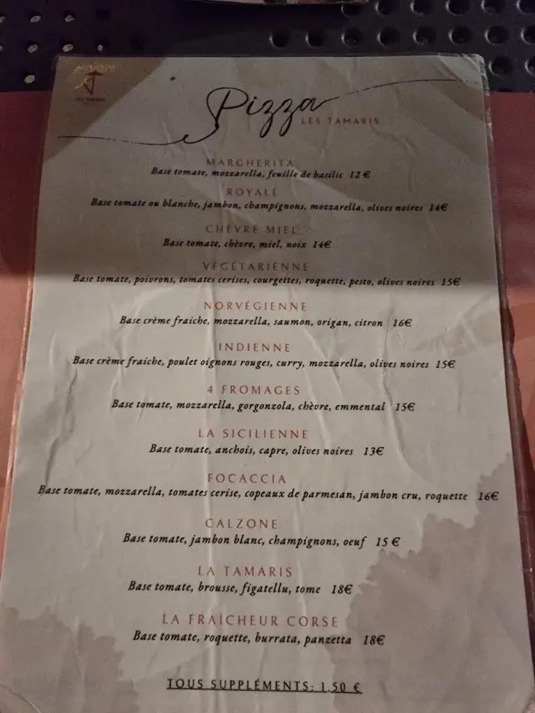 Menu_Paillote Les Tamaris Agosta Plage_Albitreccia_image_3