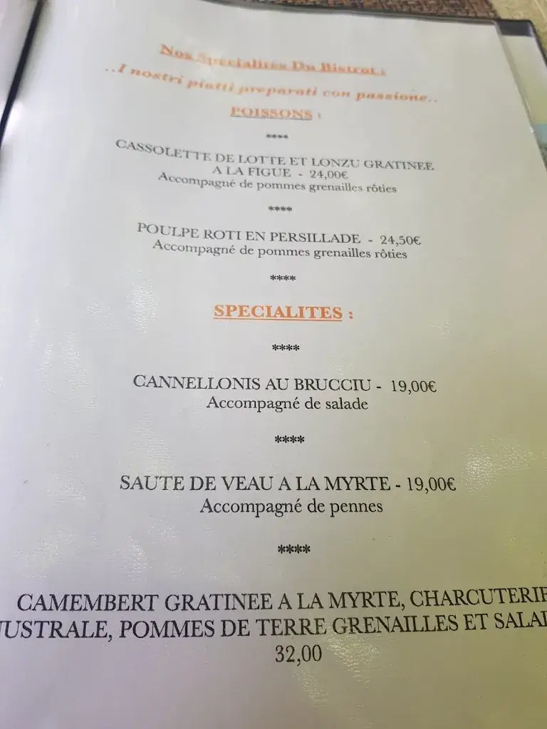 Menu_Le Bistrot Corse_Ajaccio_image_3