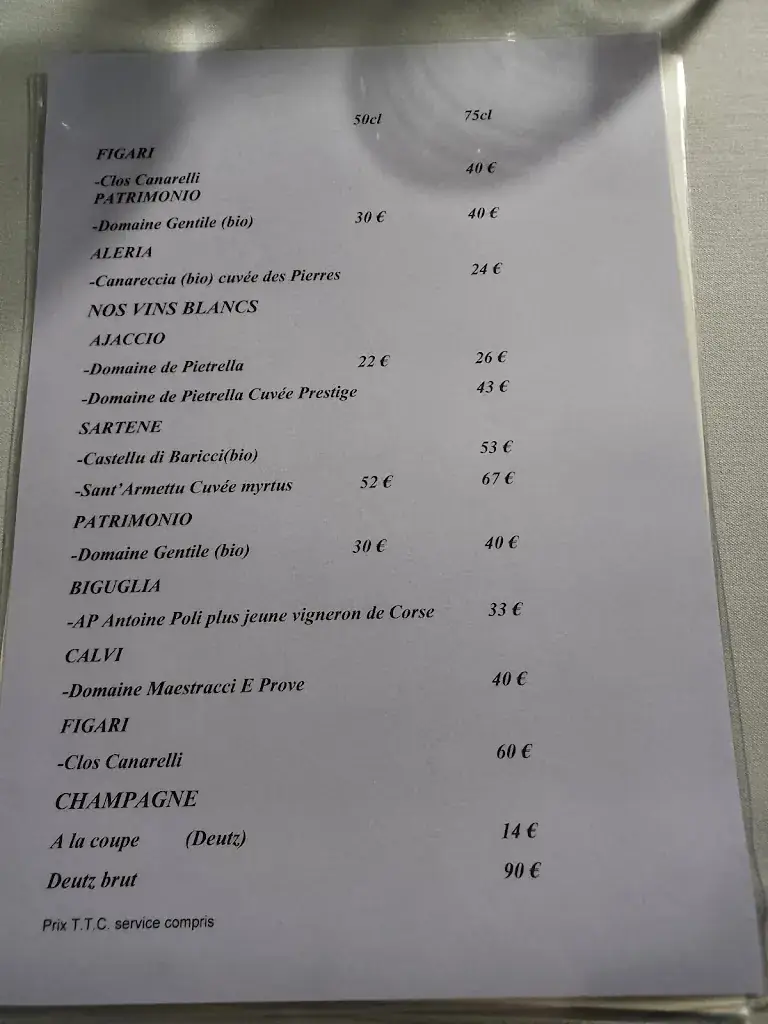 Menu_RESTAURANT LE BON COIN_Bastelicaccia_image_1