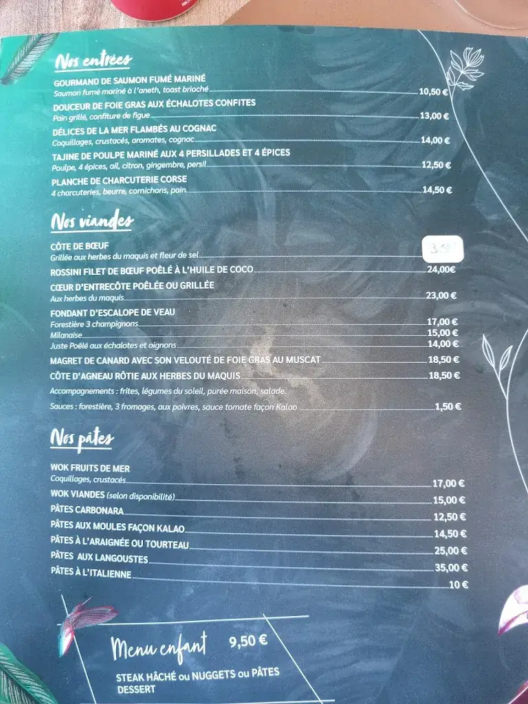 Menu_Restaurant Le Kalao_Furiani_image_4