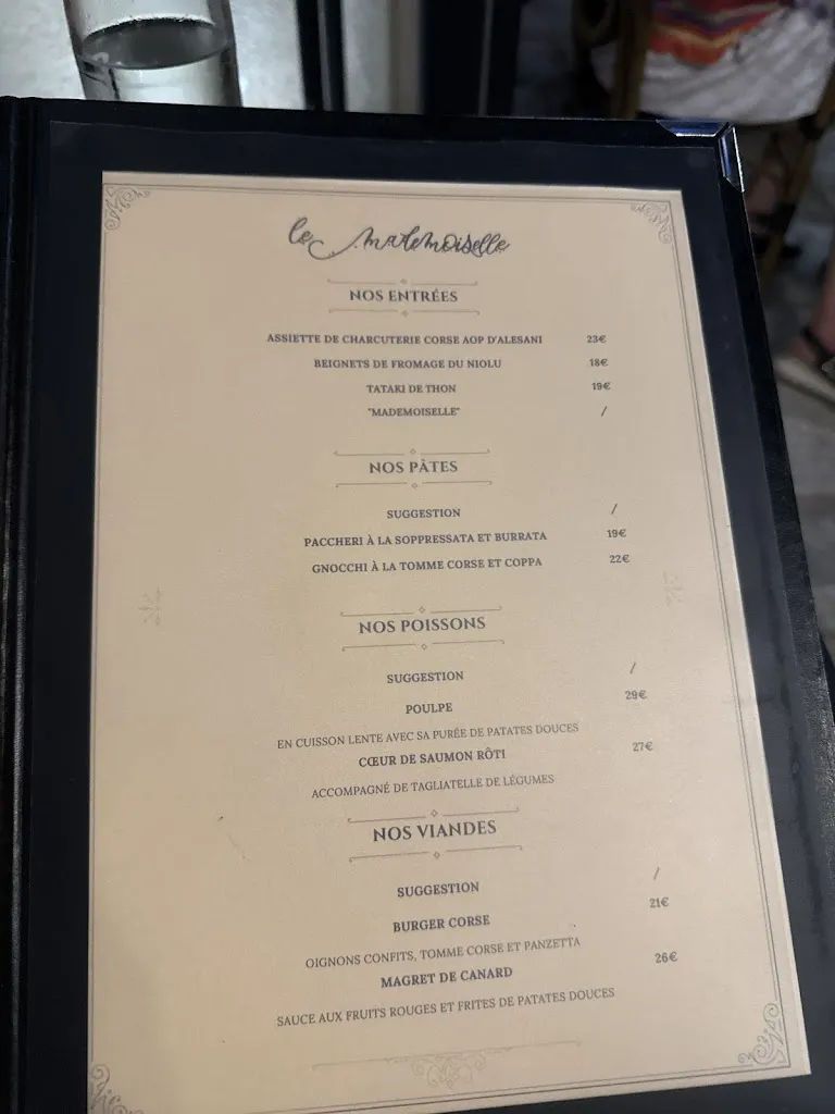 Menu_Restaurant Le Mademoiselle_Bastia_image_3