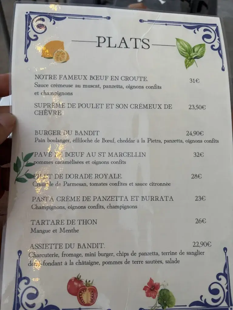 Menu_Restaurant Chez Vincent_Bastia_image_1