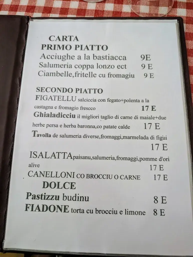 Menü_Restaurant U Paisanu_Bastia_Bild_2